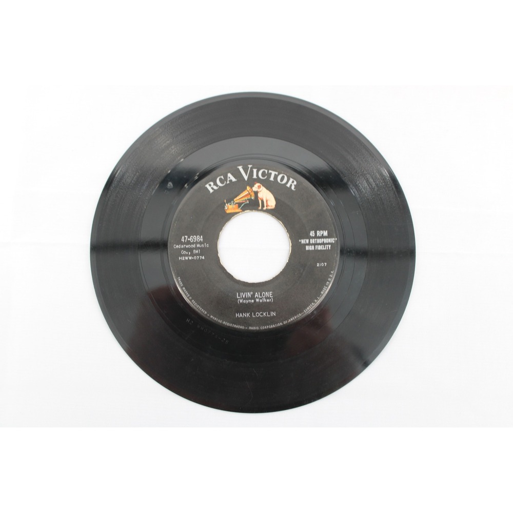 Hank Locklin Geisha Girl Livin Alone‎ RCA Victor 45 RPM Vinyl Record 47-6984
